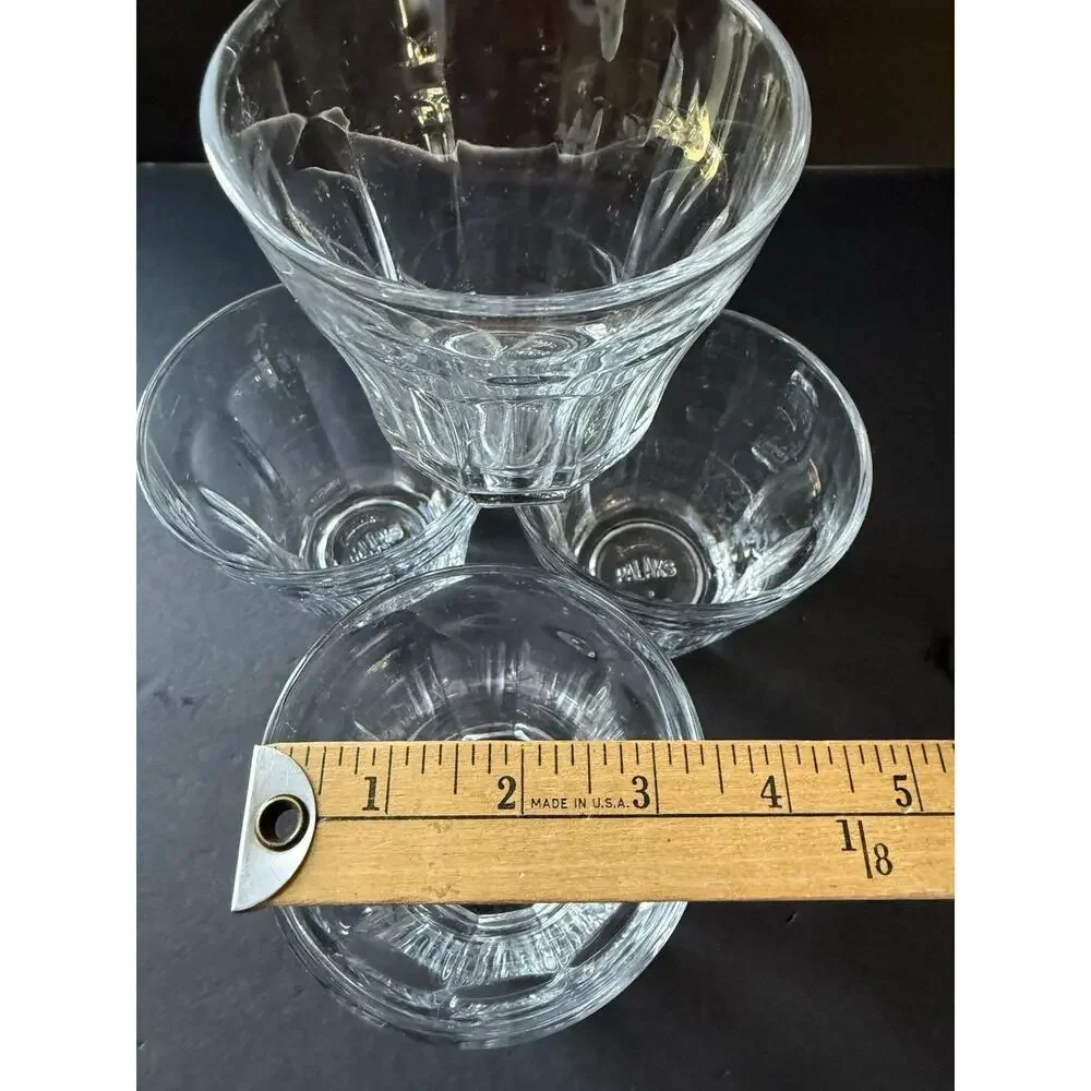 Vintage Palacks Rock Tumbler Glasses Set (4) Clear Barware Cocktail MCM Turkey